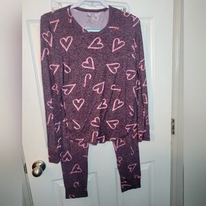 Victorias Secret Medium Pajama Set  Candy Cane Winter Christmas Soft